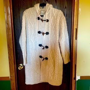 Anthropologie cable hooded sweater, excellent condition